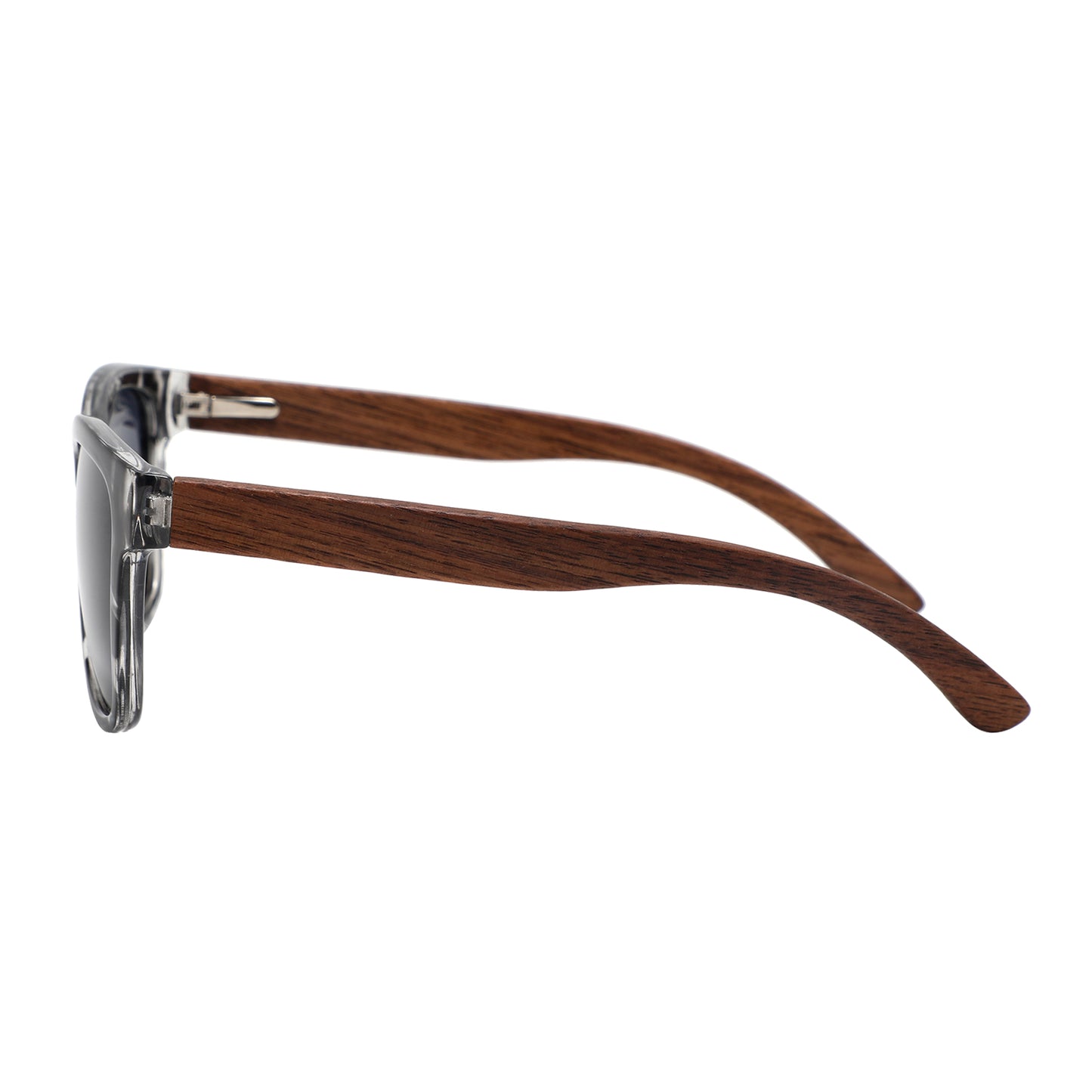 LEAH T/S BLACK Ladies Sunglasses Polarised Lens Wooden Arms