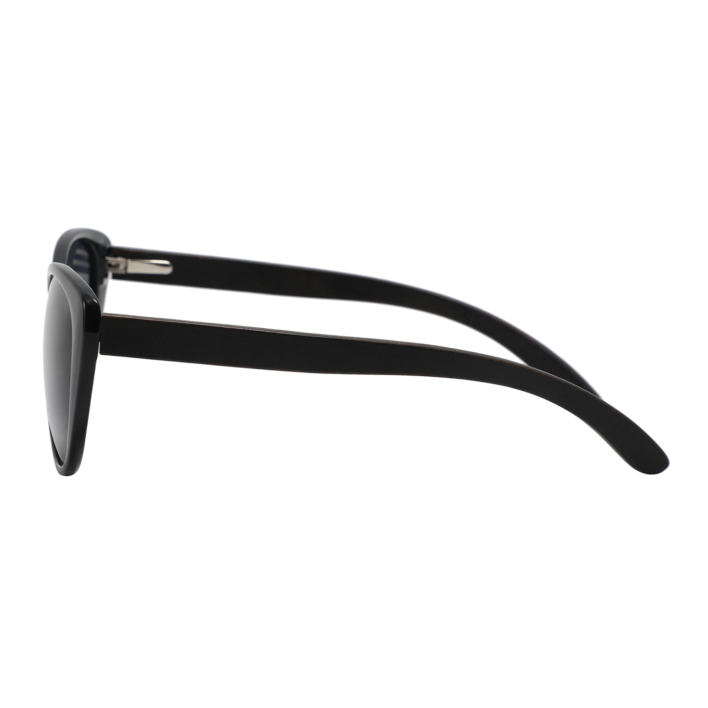 CALLIE BLACK Ladies Sunglasses Polarised Lens Wooden Arms