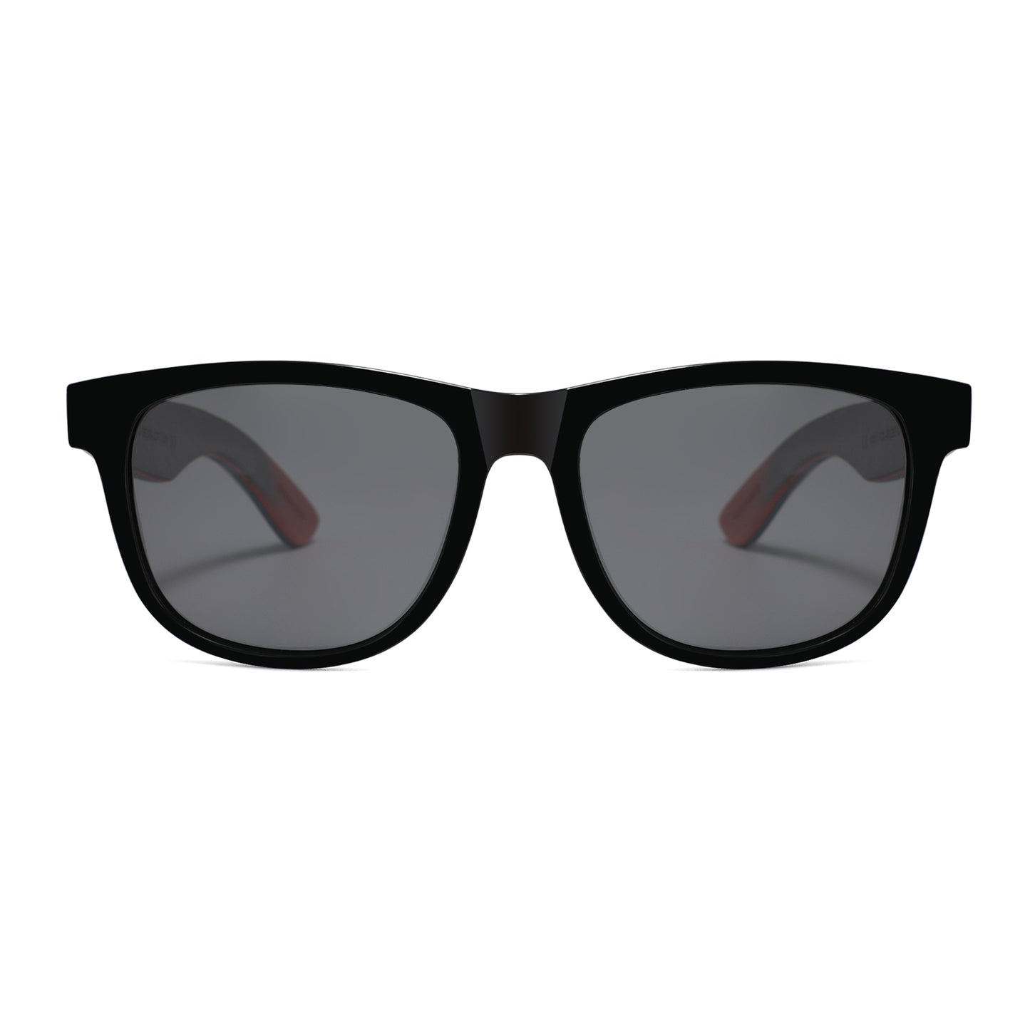 VAYA BLACK SKATEBOARD Sunglasses Polarised Grey Lens Wooden Arms