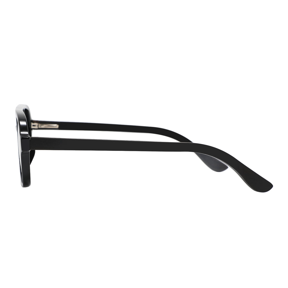 FINLEY BLACK Sunglasses Polarized Lens Trendy Wooden Arms, grey lens, ebony wooden arms.