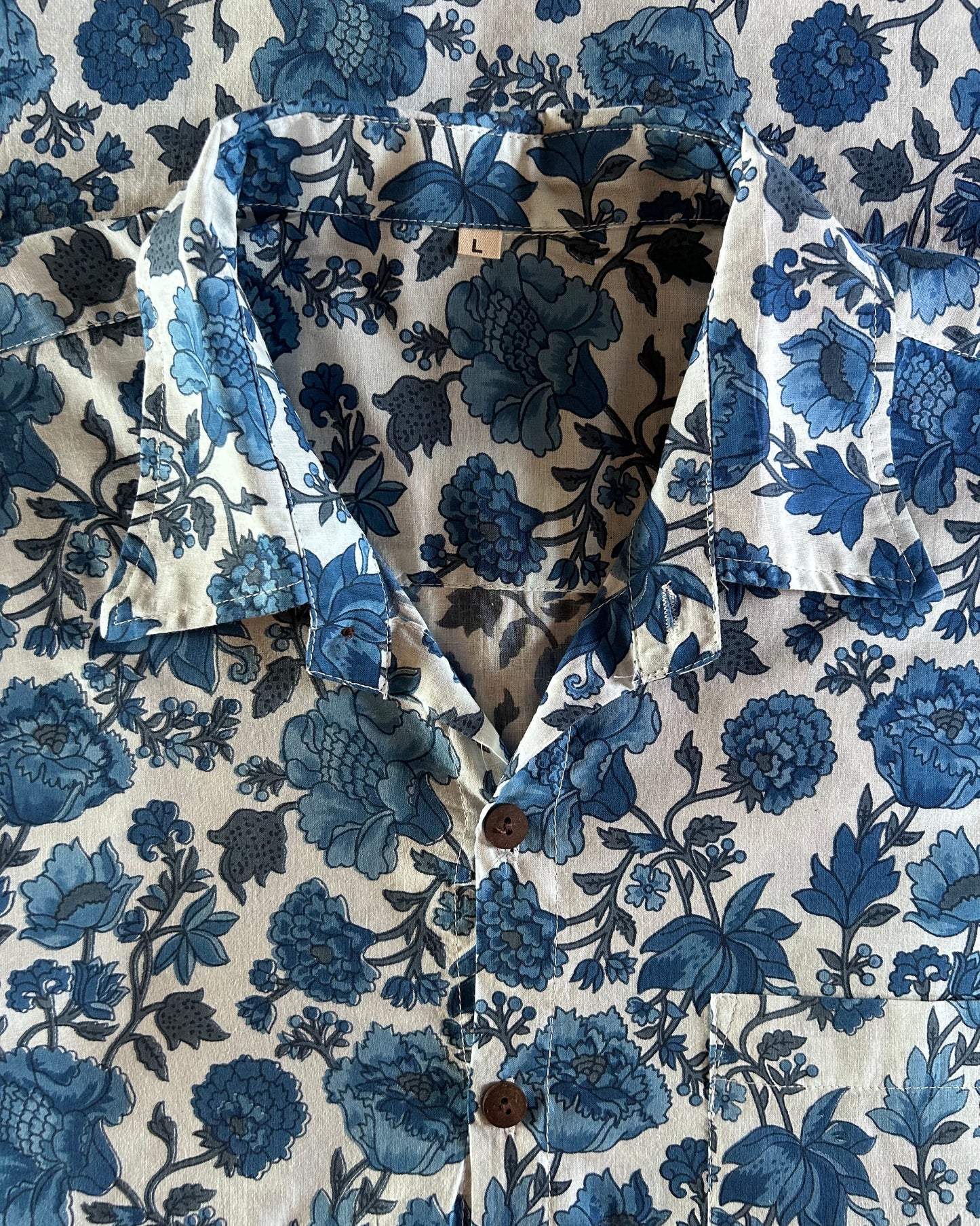 Men's Printed 100% Cotton Shirt | Knysna Blues
