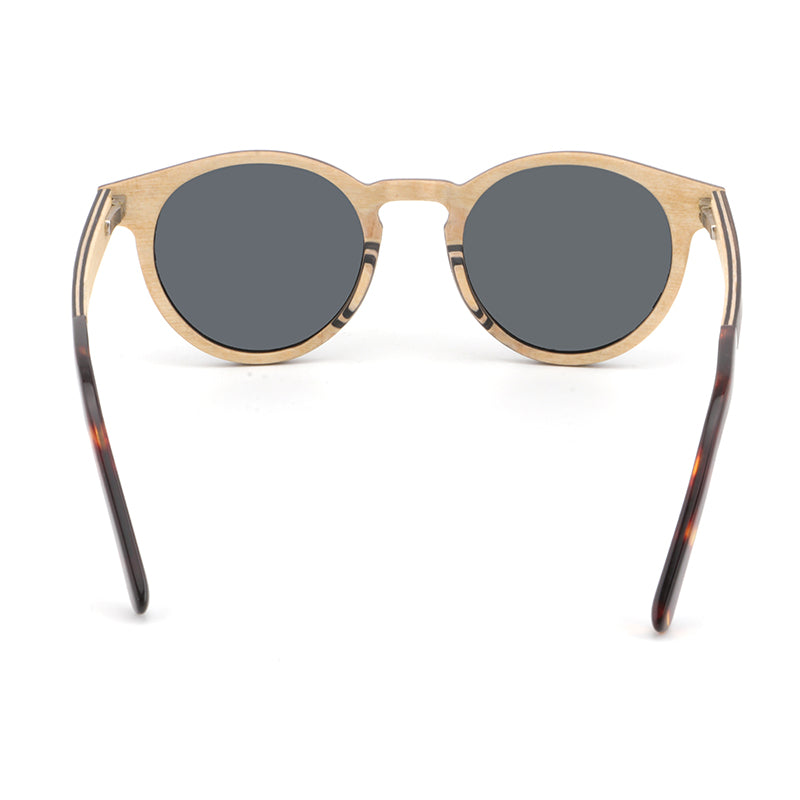 SIENNA EBONY GREY Wooden Sunglasses Polarised Lens