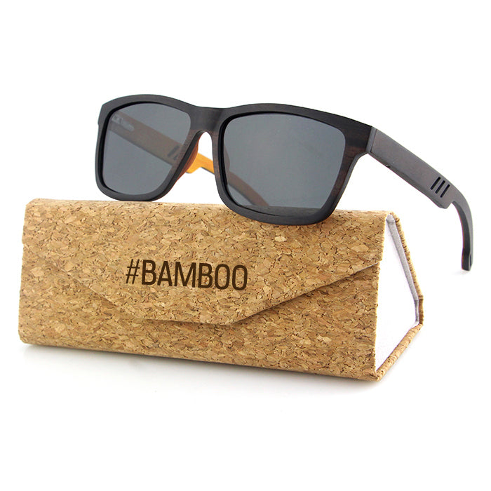 BRILL EBONY GREY Polarised Lens Men's Wood Sunglasses