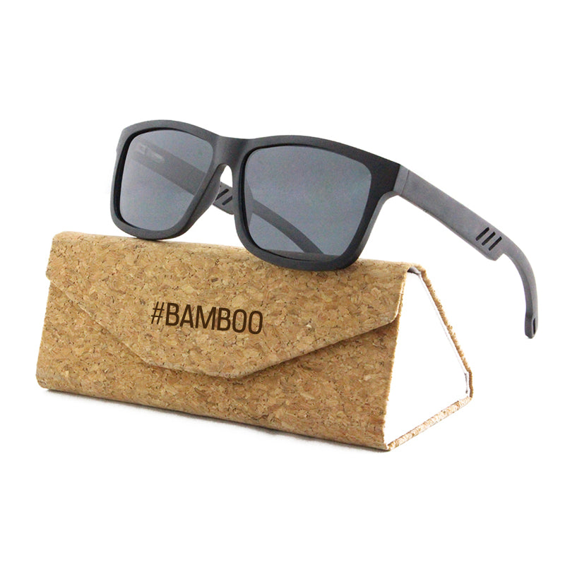 FOXIE EBONY GREY Wooden Sunglasses Polarised Lens