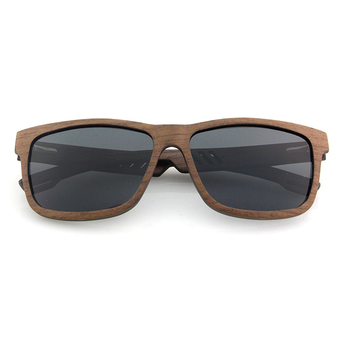 BRILL WALNUT GREY Polarised Lens Men's Sunglasses - Hashtag Bamboo