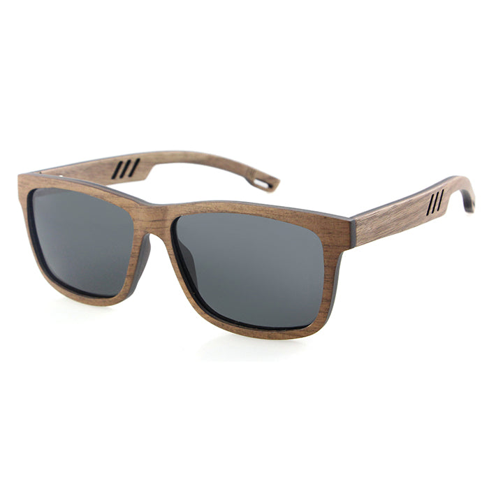 BRILL WALNUT GREY Polarised Lens Men's Sunglasses - Hashtag Bamboo
