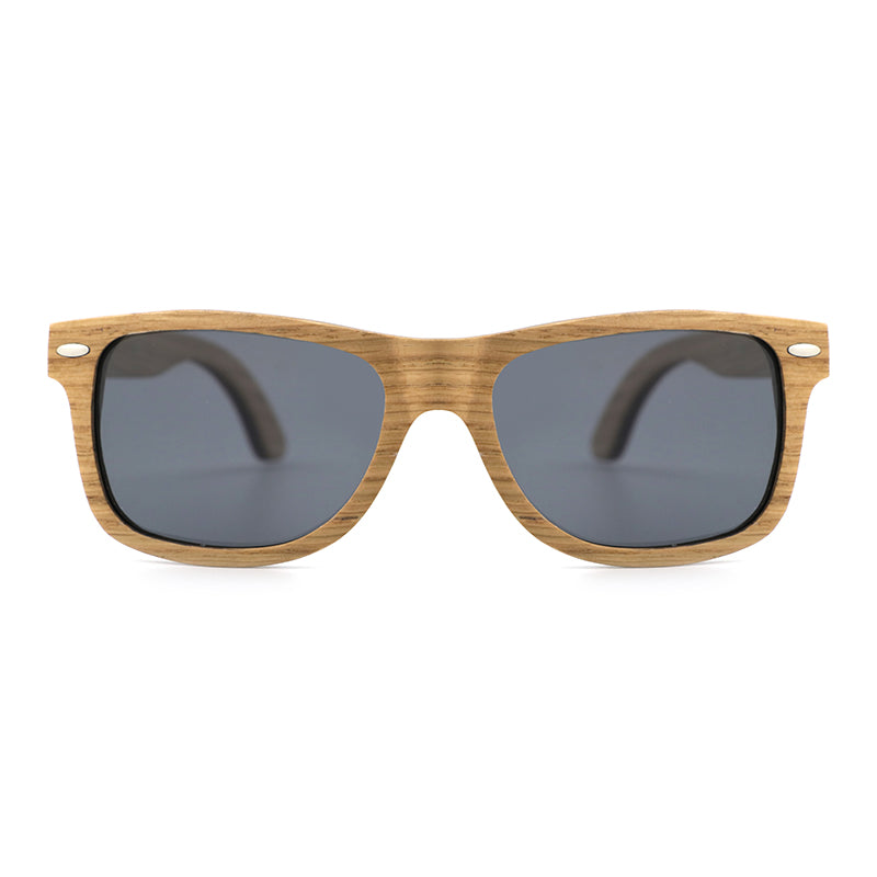 JACKMAN OAK GREY Mens Wooden Sunglasses Polarised Lens