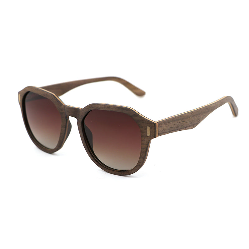 AURORA WALNUT BROWN G5 Ladies Wood Sunglasses Polarised Lens