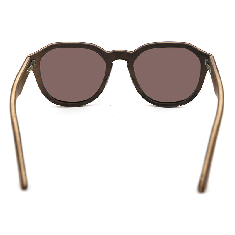 AURORA WALNUT BLUE Ladies Wooden Sunglasses Polarised Lens