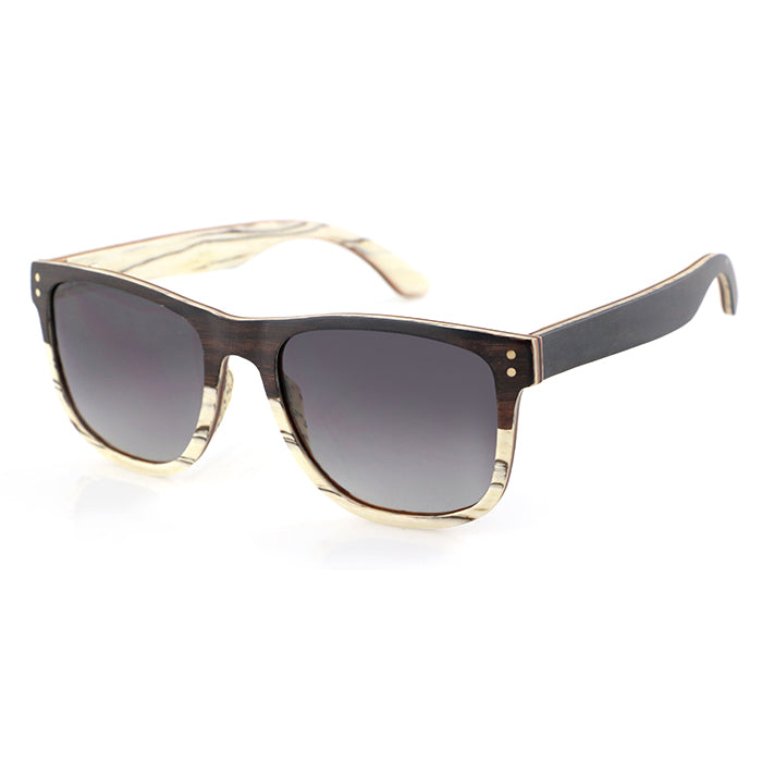 ROSSI EBONY DUO Men's Wood Sunglasses Polarised Lens