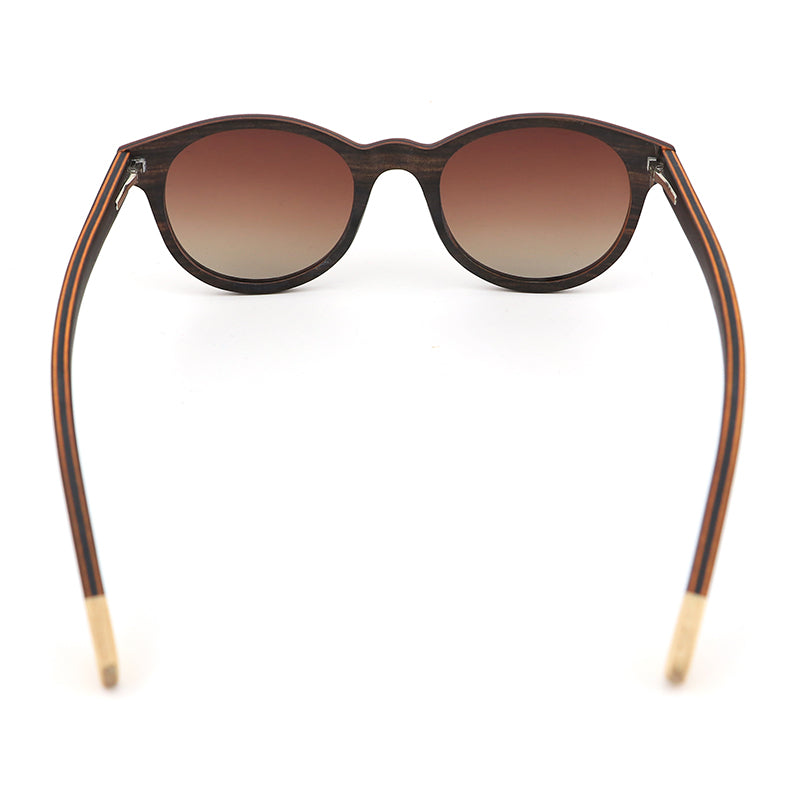 FLIRT EBONY BROWN Ladies Wooden Sunglasses Polarised Lens