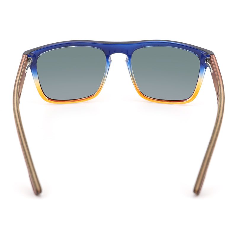 MANSHADY OMBRE PINK Men's Sunglasses Polarised Lens Wooden Arms
