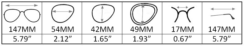 PRODUCT DIMENSIONS FOR MANSHADY BESTSELLING MENS SUNLGASSES BY HASHTAG BAMBOO