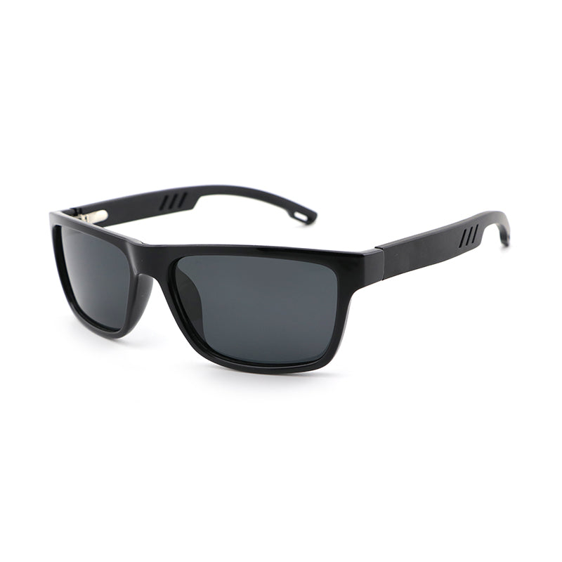 COLBY BLACK Sporty Sunglasses Polarised Lens Funky Wooden Arms