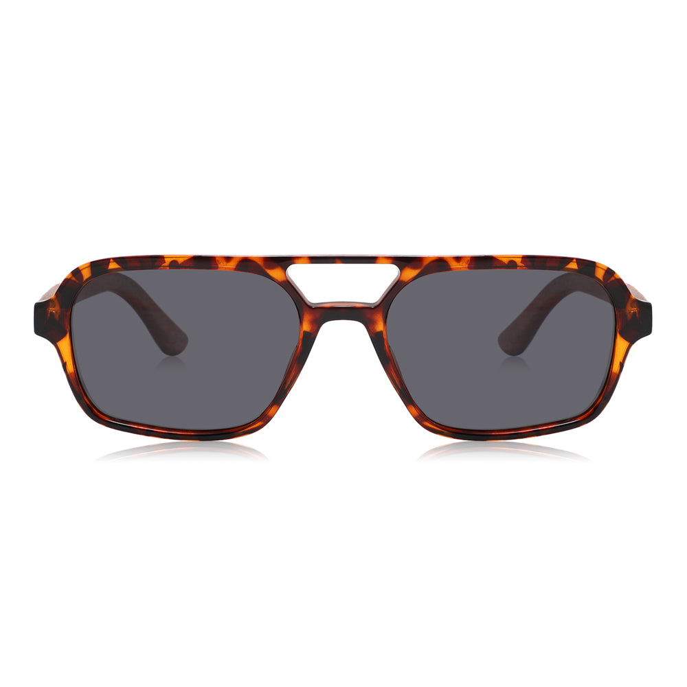 FINLEY BROWN T/S Sunglasses Polarised Lens Trendy Wooden Arms