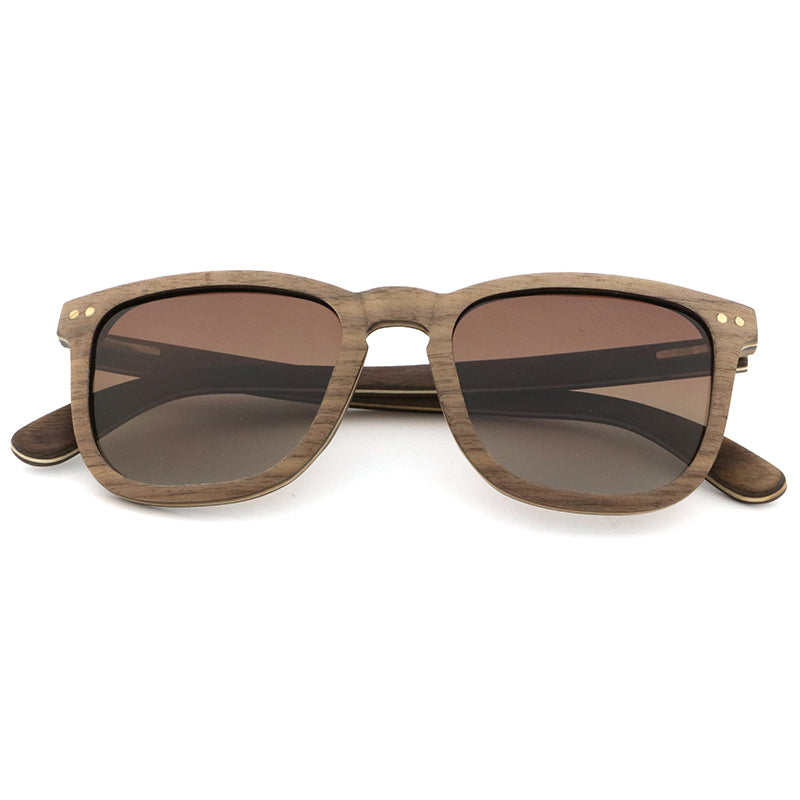 FLARE WALNUT BROWN G5 Wooden Sunglasses Polarised Lens