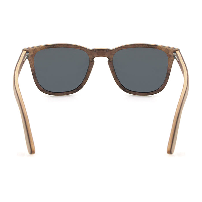 FLARE WALNUT GREY Wooden Sunglasses Polarised Lens - Hashtag Bamboo