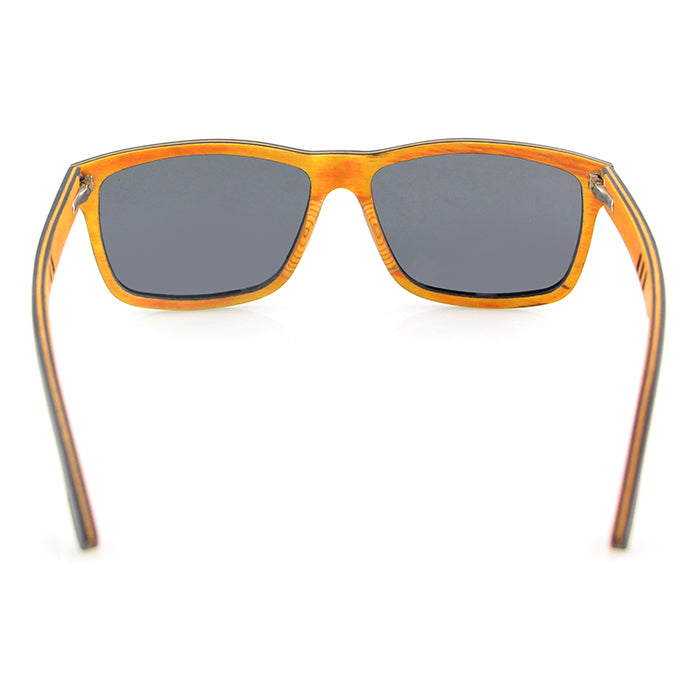 BRILL EBONY GREY Polarised Lens Men's Wood Sunglasses