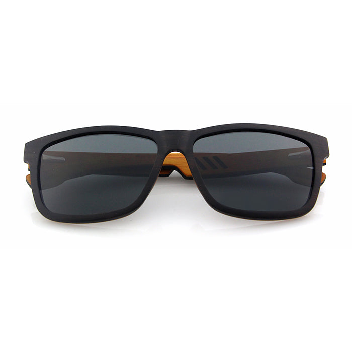 BRILL EBONY GREY Polarised Lens Men's Wood Sunglasses
