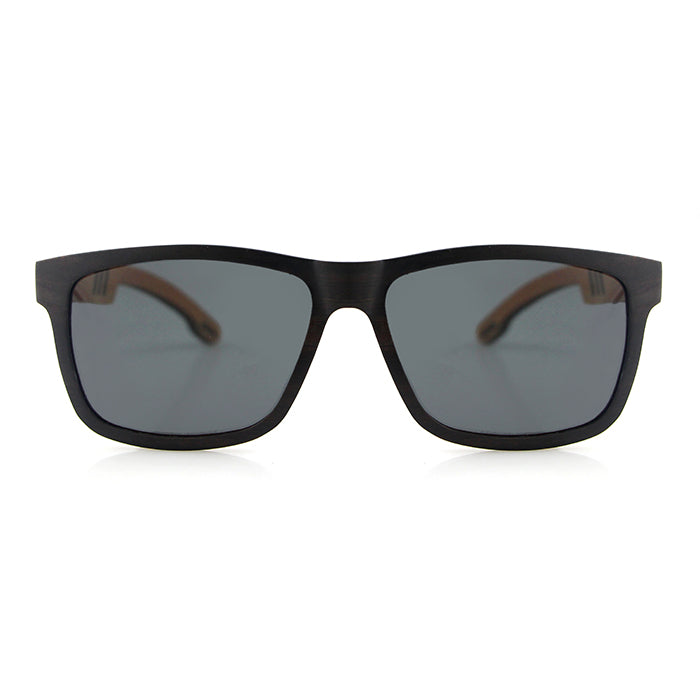 BRILL EBONY GREY Polarised Lens Men's Wood Sunglasses