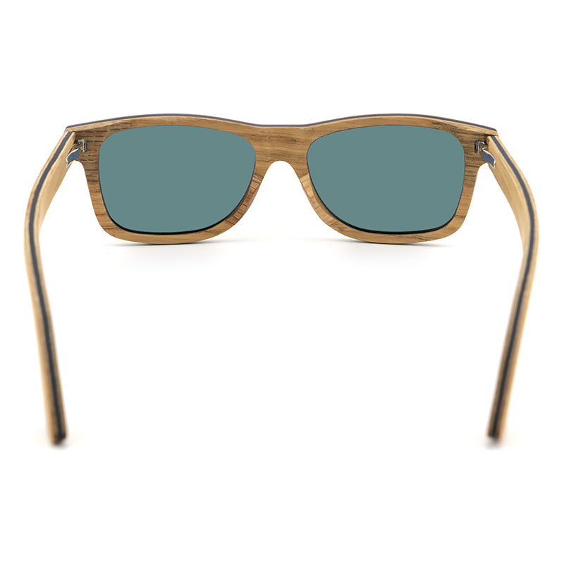 JACKMAN OAK ORANGE Mens Wooden Sunglasses Mirror Polarised Lens