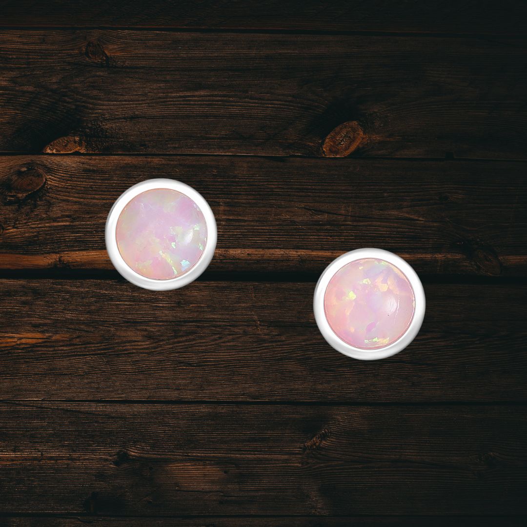 925 Sterling Silver Earrings with Opal - Pink Stardust. You'll want a pair in each colour, they are FAB!