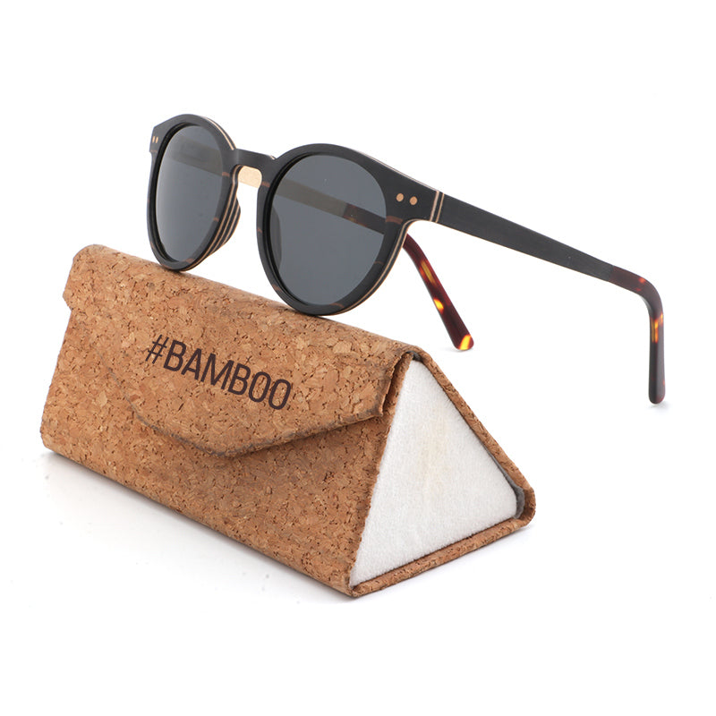 SIENNA EBONY GREY Wooden Sunglasses Polarised Lens