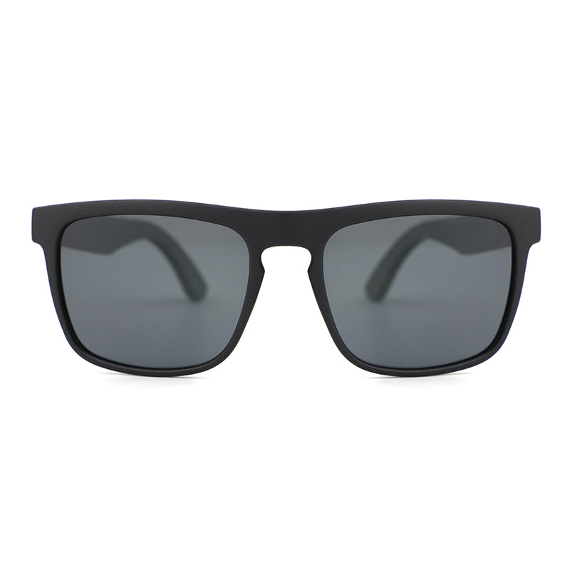 MANSHADY BLACK Men's Sunglasses Polarised Lens Wooden Arms