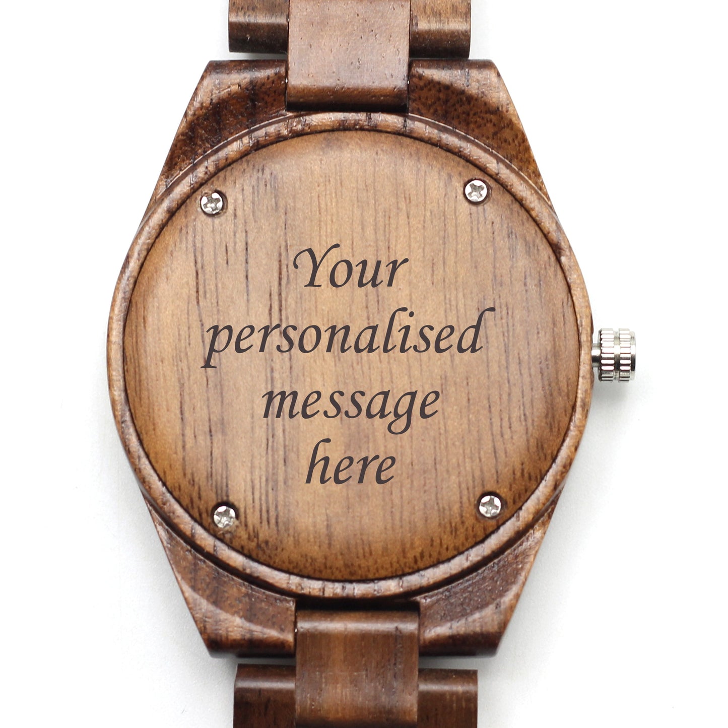 FENN Ladies Walnut Wooden Watch with Solid Wood Strap