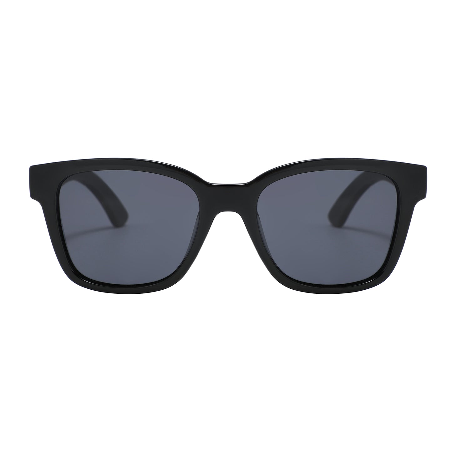 LEAH BLACK Ladies Sunglasses Polarised Lens Wooden Arms