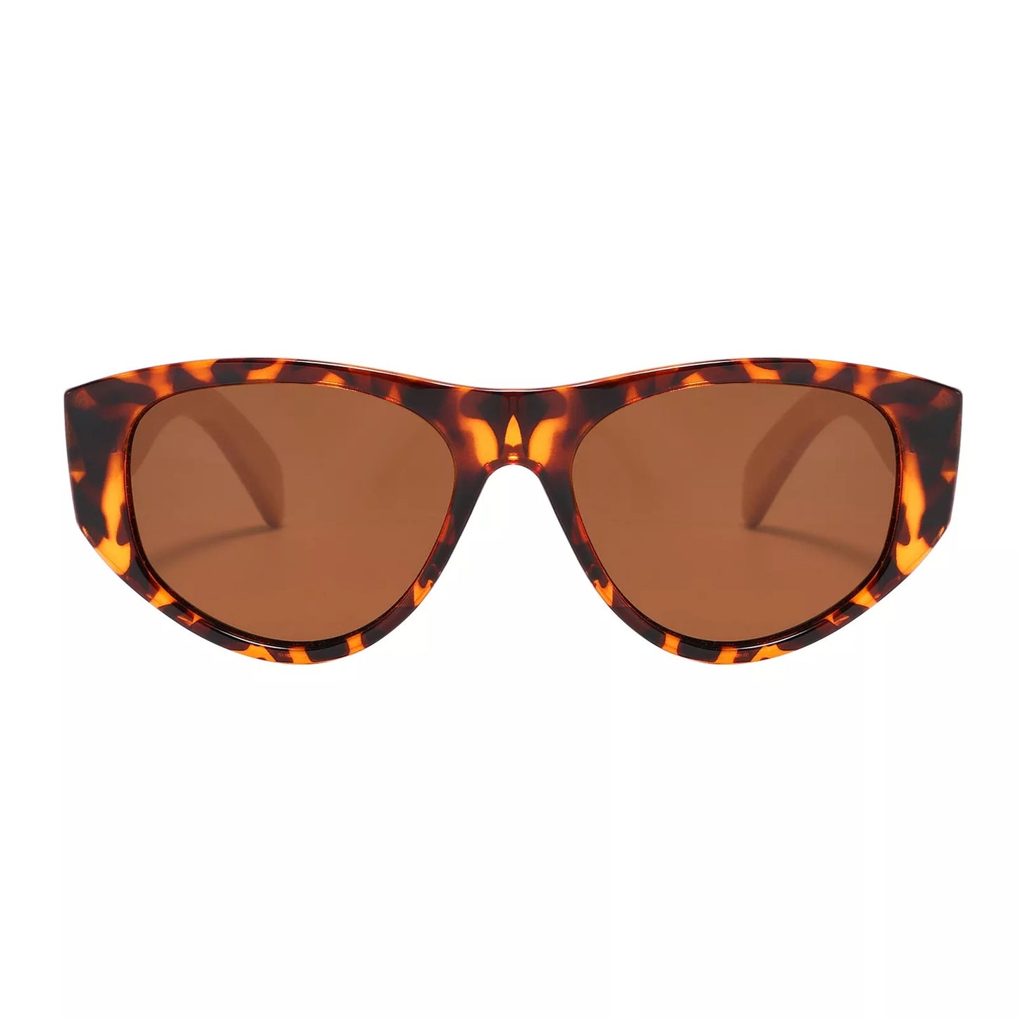 Ladies TS sunglasses with brown polarized lens and bamboo arms by Hashtag Bamboo.