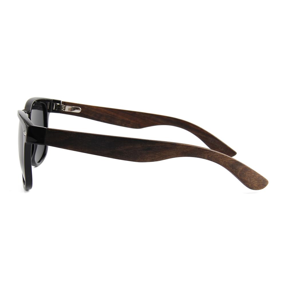 Wayfarer Polarised BLACK Lens with Wooden Arms - THE VAYA - Hashtag Bamboo