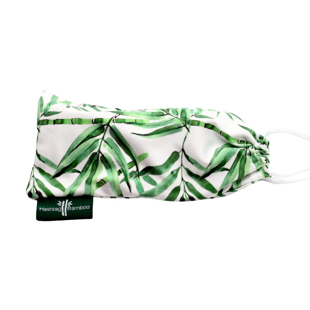 #BAMBOO Microfibre Sunglass Pouch Printed Botanical Pattern