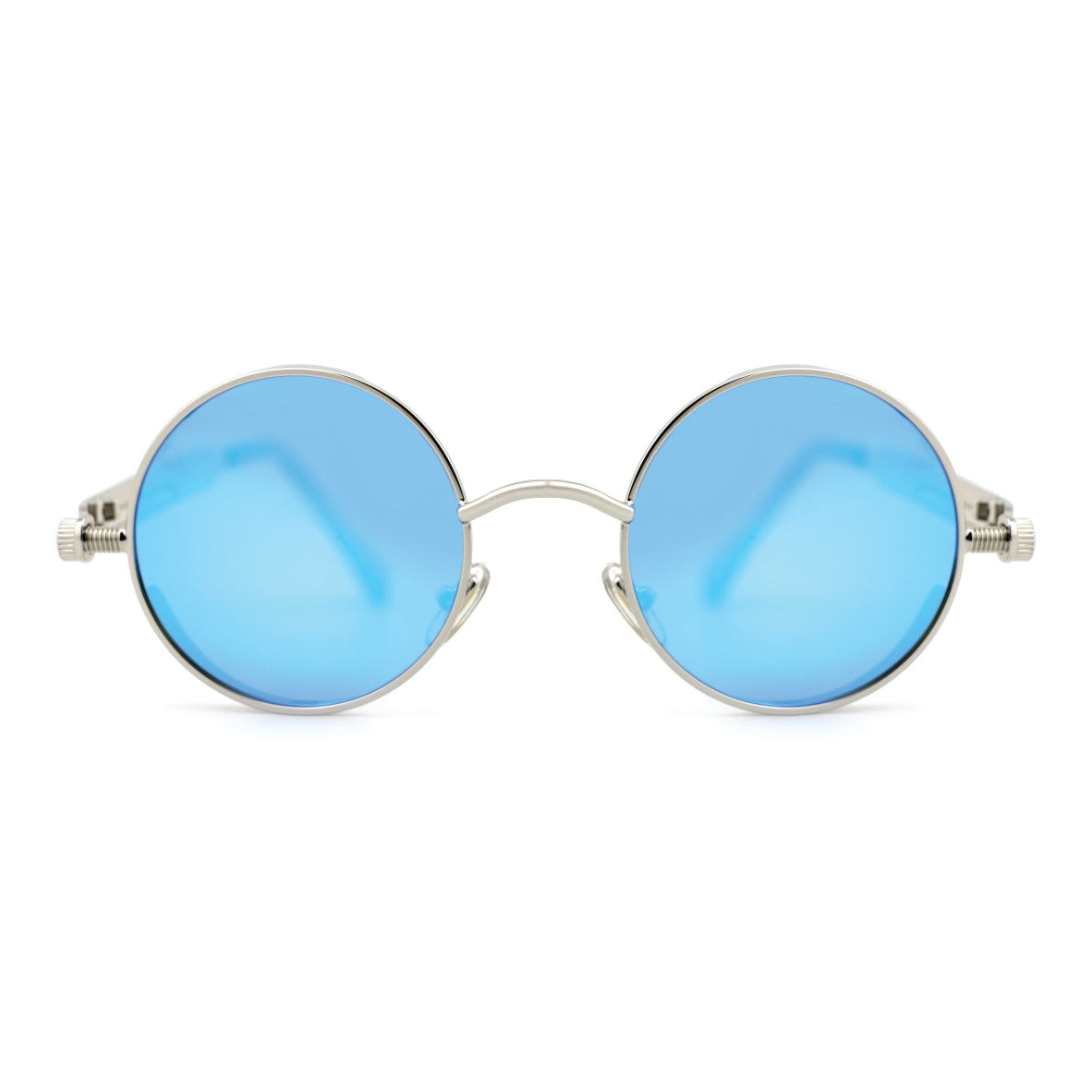Steampunk HIPSTER BLUE Round Glasses Polarised Sunglasses