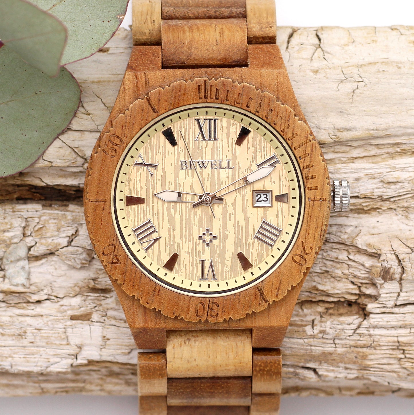MANWOOD KHAKI BRO Men's Wooden Watch