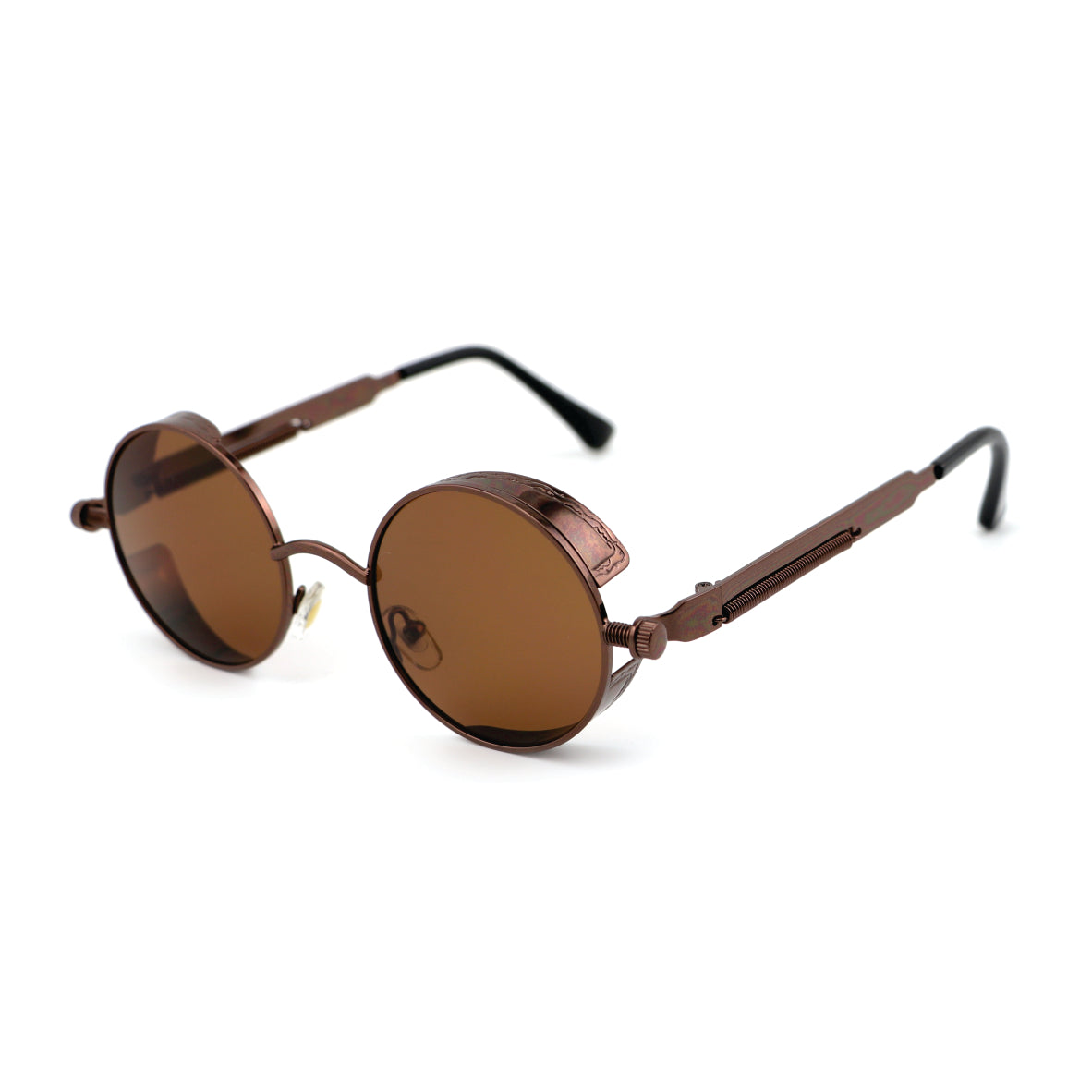 Steampunk HIPSTER BRONZE Round Glasses Polarised Sunglasses
