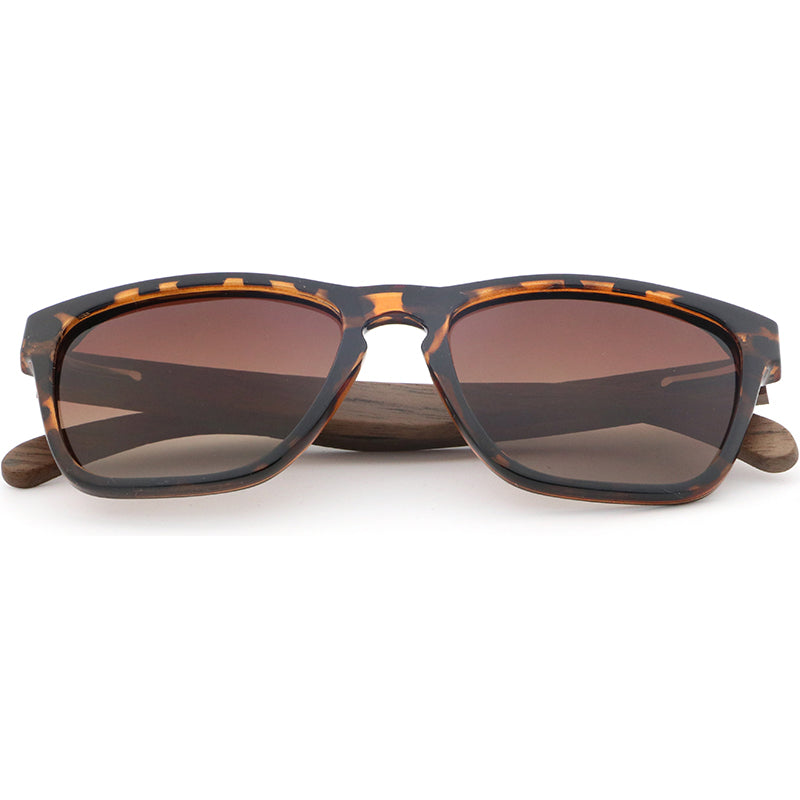 OCEANIC BROWN Ladies Sunglasses Polarised Lens Wooden Arms