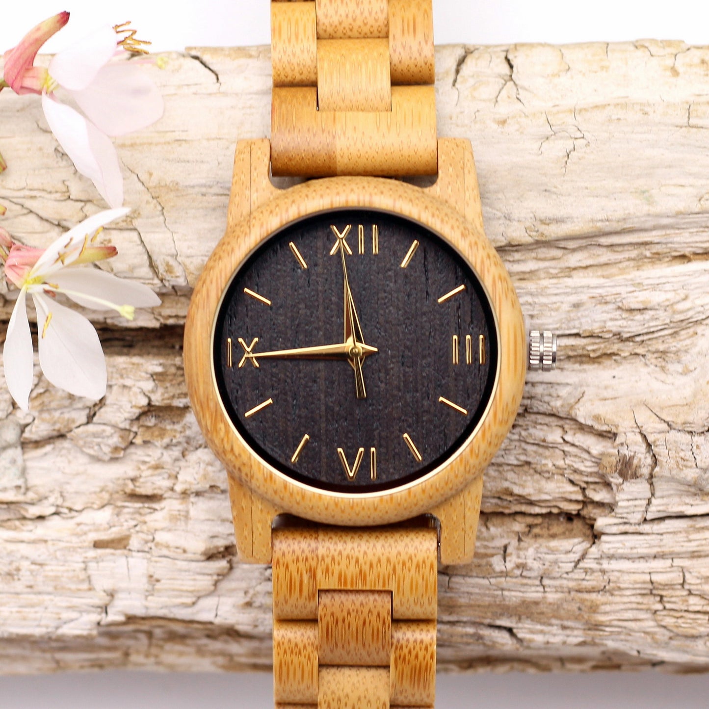 ECO HONEY Ladies Bamboo Watch with Wooden Strap - Hashtag Bamboo