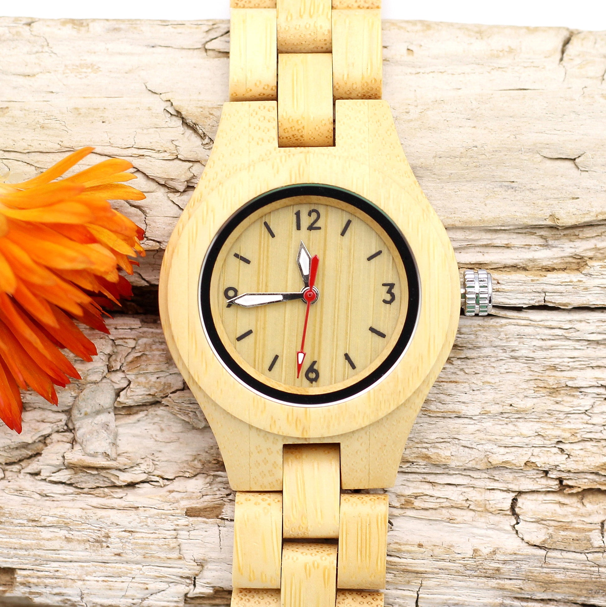 ECO JULE BAMBOO - FEMWOOD Ladies Wooden Watch with Wood Strap - Hashtag Bamboo