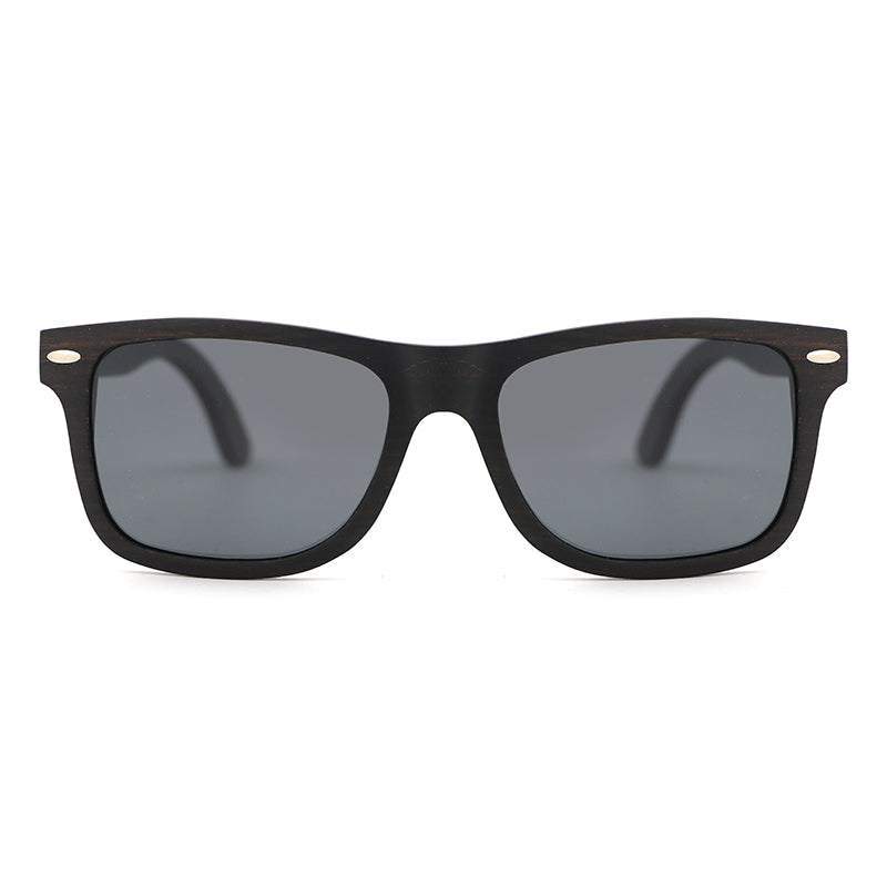 JACKMAN EBONY GREY 2 Men's Wooden Sunglasses Polarised Lens
