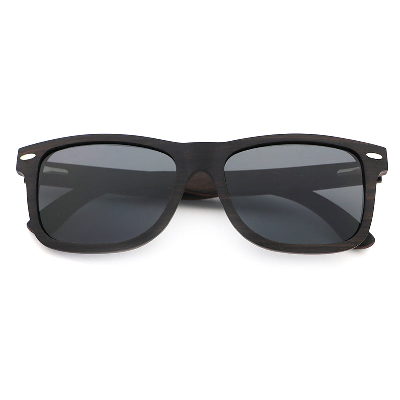 JACKMAN EBONY GREY 2 Men's Wooden Sunglasses Polarised Lens