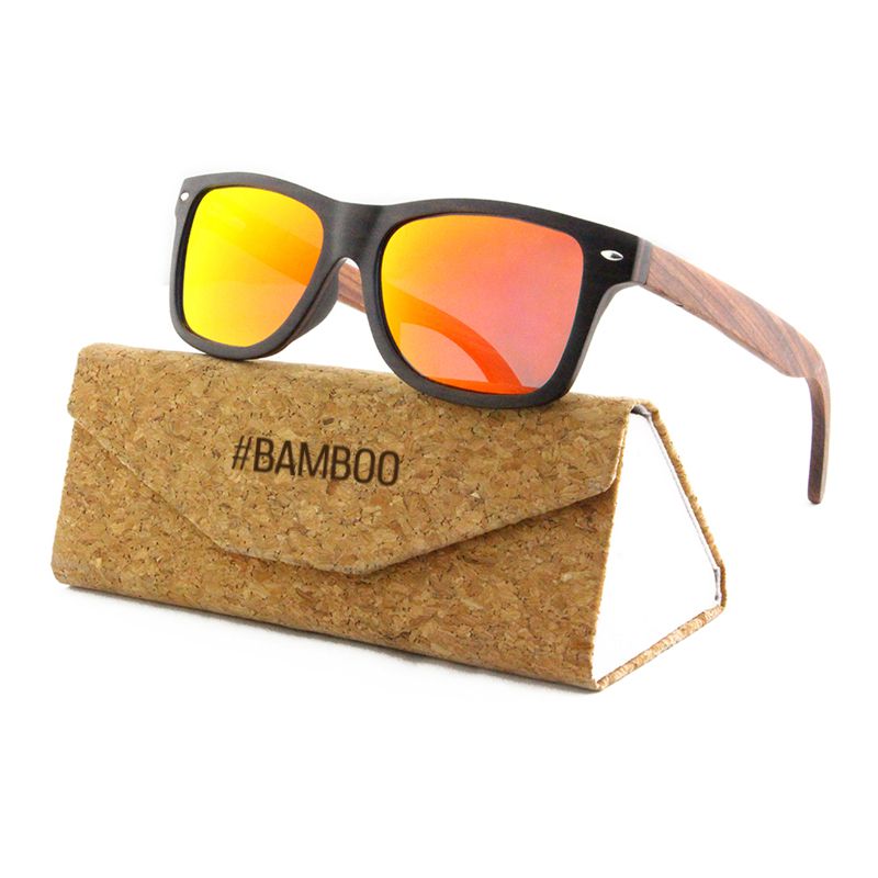 JACKMAN ORANGE Men's Wooden Sunglasses Polarised Lens - Hashtag Bamboo