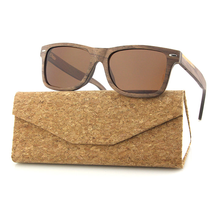JACKMAN WALNUT BROWN Men's Wooden Sunglasses Polarised Lens - Hashtag Bamboo