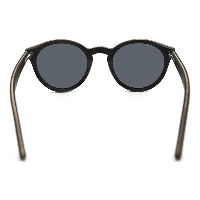 CORANA Ebony Grey Wooden Sunglasses Polarised Lens by Hashtag Bamboo