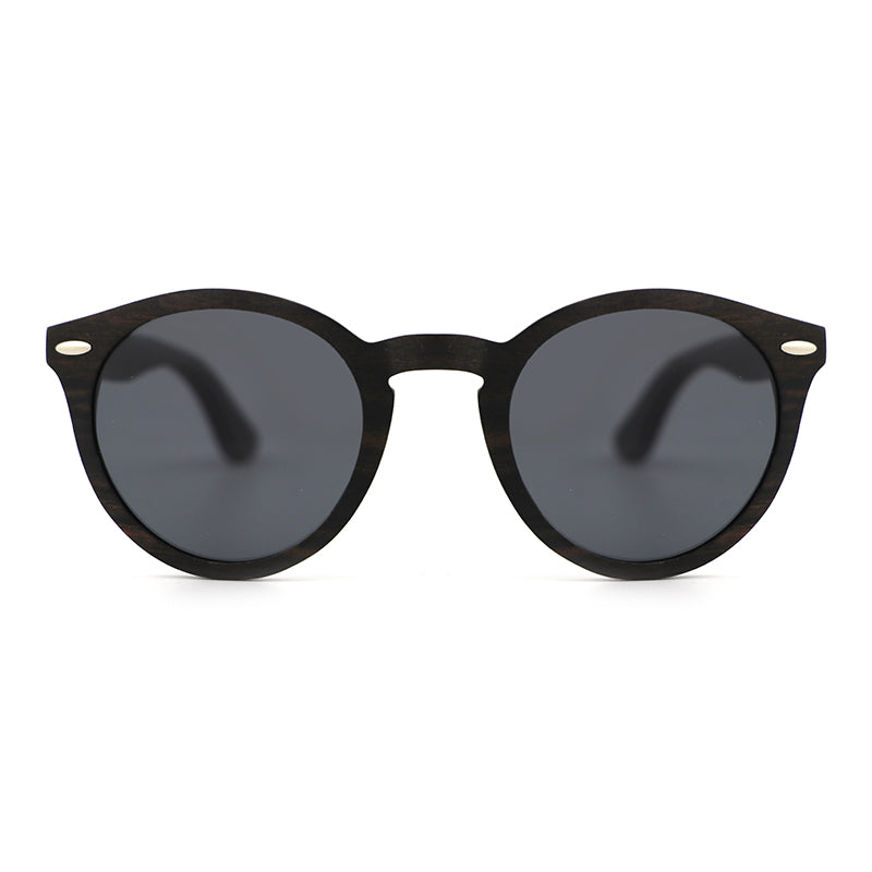 CORANA Ebony Grey Wooden Sunglasses Polarised Lens by Hashtag Bamboo.