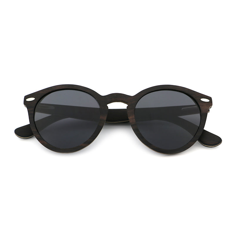 CORANA Ebony Grey Wooden Sunglasses Polarised Lens by Hashtag Bamboo