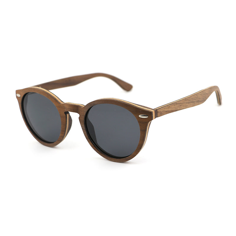CORANA WALNUT Grey Wooden Sunglasses Polarised Lens. Personalise them for R50.