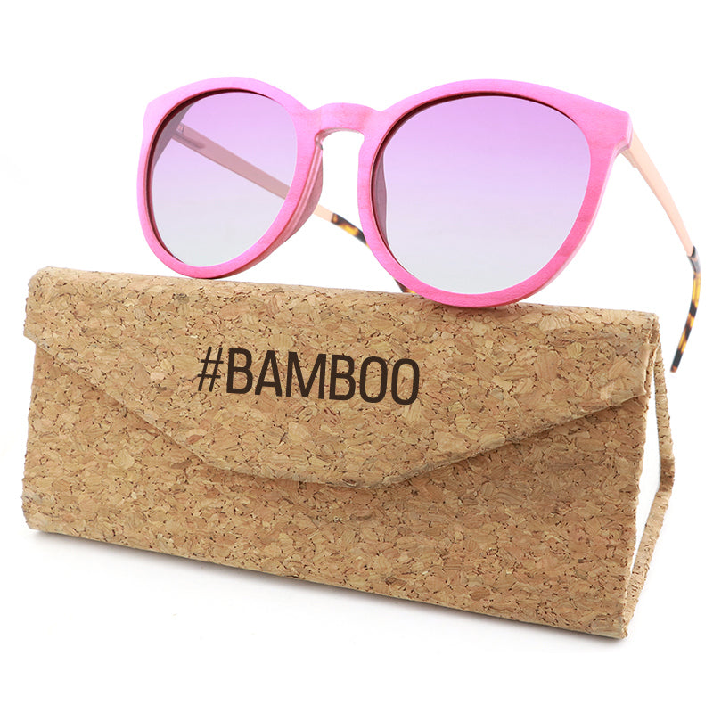 REBECCA PINK Wooden Ladies Sunglasses Polarised Lens