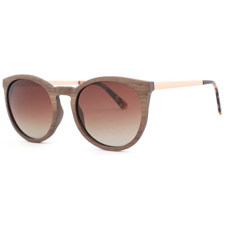 REBECCA WALNUT BROWN G5 Wooden Ladies Sunglasses Polarised Lens