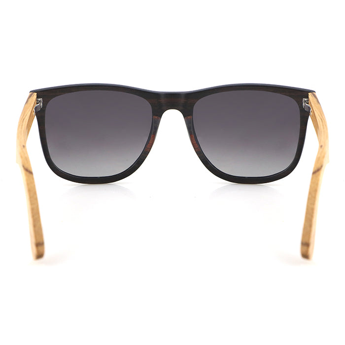 ROSSI EBONY Men's Wood Sunglasses Grey Polarised Lens - Hashtag Bamboo